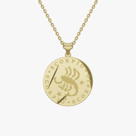 Scorpio Birth Month Gold Pendant